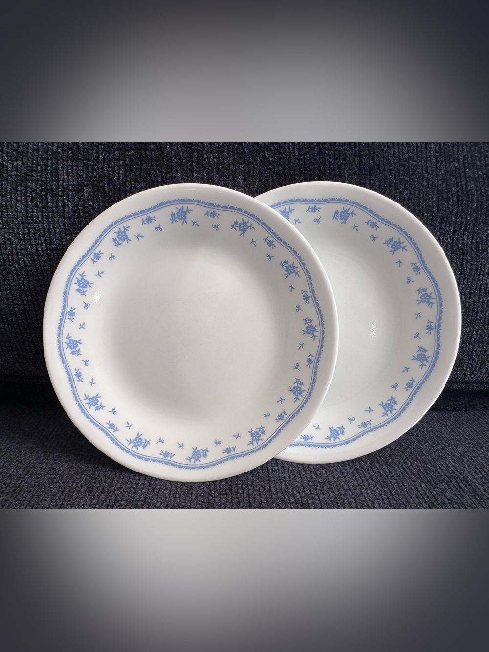Corelle “Morning Blue” Bread & Butter Plates - Pair (2) in Good Condition